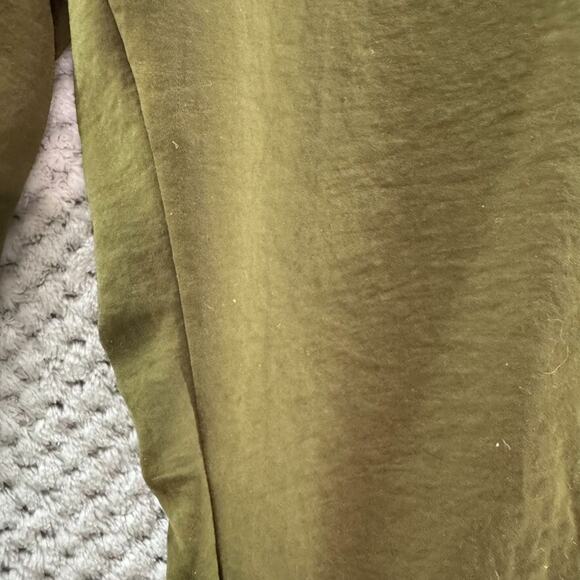 Elevenses Pants Womens 14 Green Cargo Joggers Elastic Waist Zip Ankle Pockets - Picture 10 of 16